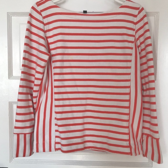 Banana Republic Orange and White Striped Sweater - Picture 3 of 3